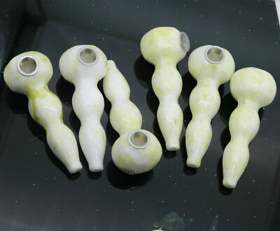 #ad #ad Handmade Lan Tian Jade Straight Gourd Tobacco Pipe Bowl Filter Random 1pc $12.99