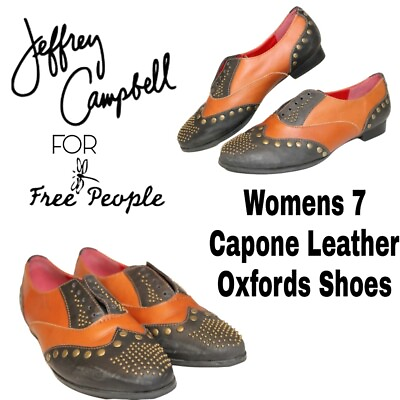 Jeffrey Campbell For Free People Womens 7 M Capone Leather Oxfords Shoes #ad $125.00