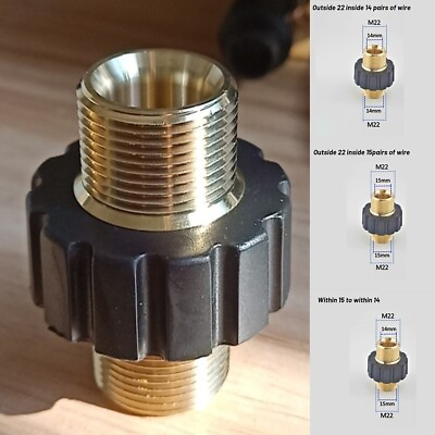 #ad Adapters High Pressure M22*1.5 Outer Wire Butt Joint Replace High Quality C $16.31