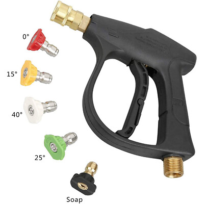 #ad High Pressure Cleaning Spray Gun Car Wash Foam Spray Multi color Nozzle Kit $20.44