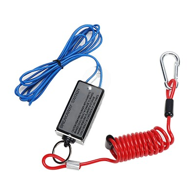 #ad Trailer Breakaway Electric Safety Switch Control kit 3.9FT 1.2 M Coiled Cable $20.00