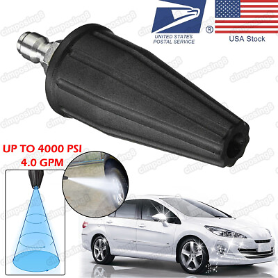 #ad 1 4quot; High Pressure Fast Washer Rotating Turbo Nozzle Spray Tip 4.0 GPM 4000PSI $12.99