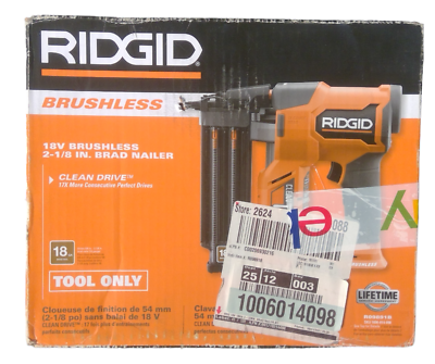 #ad #ad USED RIDGID R09891B 18v Brushless 2 1 8quot; Brad Nailer TOOL ONLY $99.99