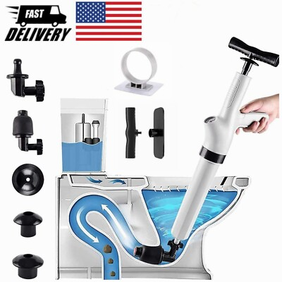 #ad #ad 9 in 1 Toilet Drain Clog High Air Pressure Plunger Pipeline Dredge Remover Blast $34.81