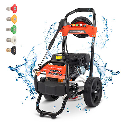 #ad Gas Pressure Washer 2.5 GPM 3400 PSI Gas Power Washer 212cc Engine 5 Nozzle $293.99