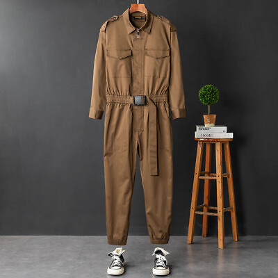 #ad #ad American Trendy Work Suit Jumpsuit Trousers Men#x27;s Motorcycle Jumpsuit Long Pants $85.78