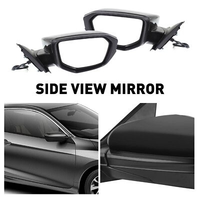 #ad 2X For 2016 2021 Civic Honda Powered Adjust Driver Passenger amp; Side Door Mirrors $130.09