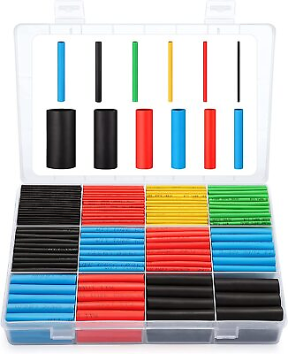 #ad 560Pcs HEAT SHRINK TUBING Insulation Shrinkable Tube 2:1 Wire Cable Sleeve W BOX $4.45