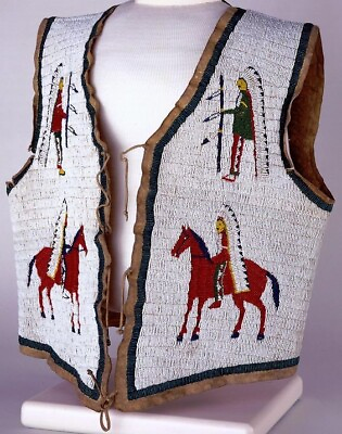 #ad #ad Native American Handmade Beaded Vest Hand Stitched Front Powwow Regalia XNV509 $449.10