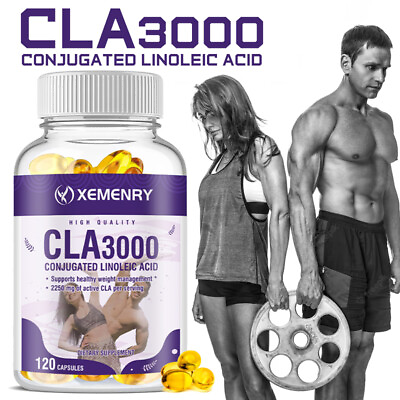 #ad CLA 3000 Non Stimulating Safflower Oil Weight Loss Lean Muscle Fat Burning $7.85