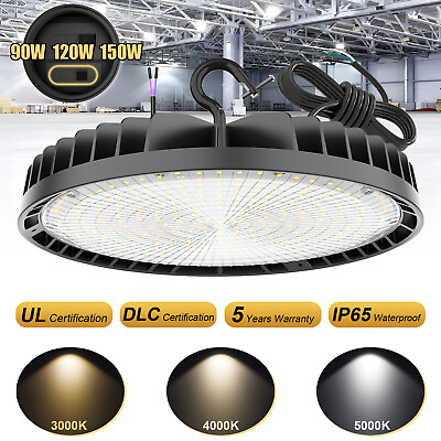 #ad 150W UFO LED High Bay Light 3000K 4000K 5000K Warehouse Garage Workshop Lighting $59.30