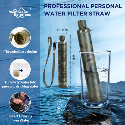 #ad #ad Portable Water Filter Straw Purifier for Survival Emergency Camping Prepping Use $14.24