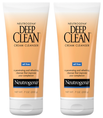 #ad 2 Neutrogena Deep Clean Oil Free Daily Facial Cream Cleanser 7 OZ $24.99