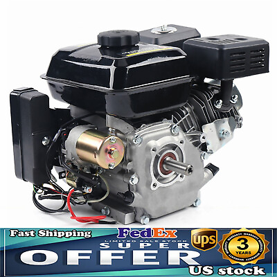 212cc 4 Stroke 7.5 HP Electric Start Horizontal Engine Go Kart Gas Engine Motor #ad #ad $161.50