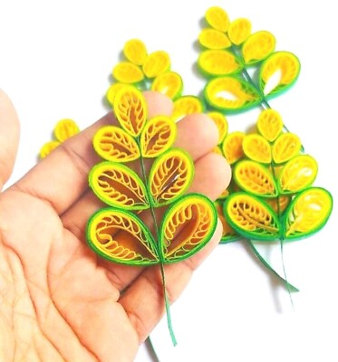 #ad Paper Quilling Leaves Branch Made using a Comb Cards amp; wall deco Lot 30 50 $23.90