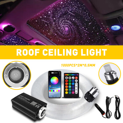 #ad 1000pcs Headliner Star Light kit Roof Twinkle Ceiling Light Optic Fiber Home Car $72.99