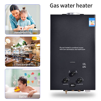 #ad #ad 12L 3.2 GPM LPG Gas Instant Propane Water Heater Tankless Portable Boiler 2800Pa $113.99