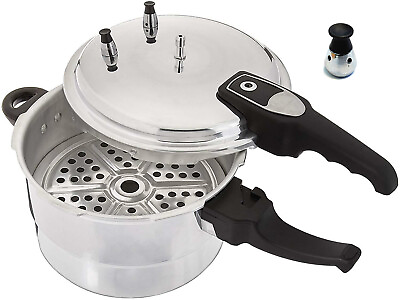 #ad Aluminum Pressure Cooker With Steamer Fast Cooker4.2 5.2 7.39 9.5 11.6 Quart $110.78