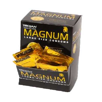 25 50 75 100 Pack Trojan Magnum Gold Large Lubricated Condoms #ad $99.99