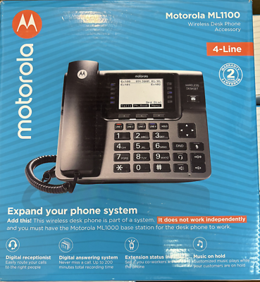 #ad Motorola ‎ML1100 expand line needs base phone to connect to $65.90