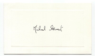 #ad Michael Stewart Signed Card Autographed Signature Baron Stewart of Fulham $32.00