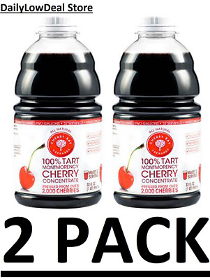 #ad 2 PACK Cherry Bay Orchards Tart Cherry Concentrate 32 fl. oz Total 4 lbs $50.90