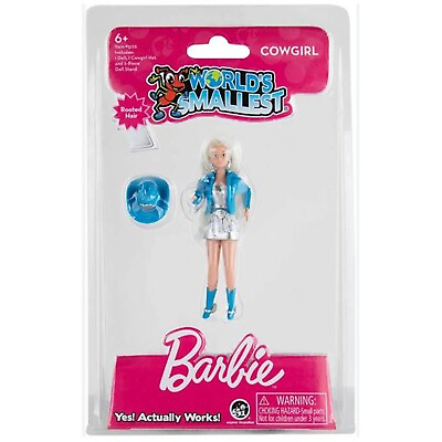 #ad Super Impulse World#x27;s Smallest Cowgirl Barbie With Rooted Hair NEW $10.99