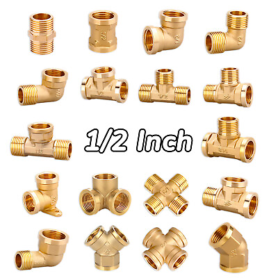 #ad 1 2quot; BSP Brass Male Female Threaded Fitting Pipe Connector For Air Water amp; Fuel $26.29