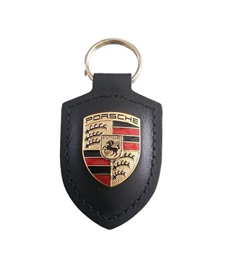 Black Porsche Emblem Crest Keychain $15.90