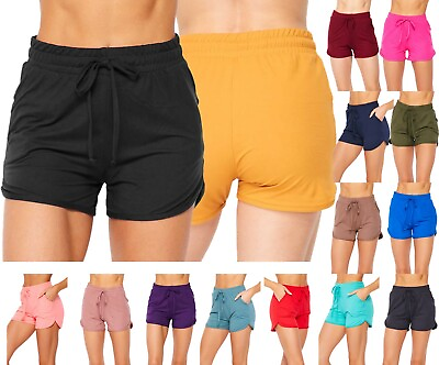 #ad Womens Lounge Yoga Gym Basic Ultra Soft Brushed Sports Causal Shorts $13.95