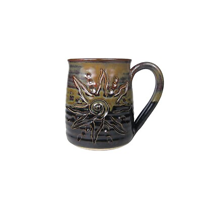 #ad Stoneware Handcrafted Pottery Mug Ceramic Glaze Rustic Sun Hand Crafted $27.30