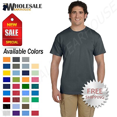 #ad Gildan Mens Short Sleeves Heavy Weight Cotton 6 oz S 5XL T Shirt M G200 $9.82