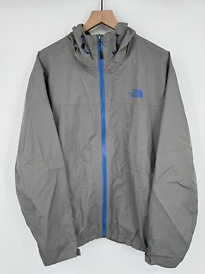 #ad The North Face Jacket Men’s XL Grey Windbreaker Hyvent Flashdry Hooded Rain Coat $27.99