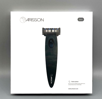 #ad Arisson Men Razor Set – Razor Handle 4 Blade Refills Shave Gel Black 1PK $12.80