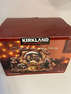 Kirkland Signature Multi Water Globe Nativity Model 460457 Mint in Box Works $49.99