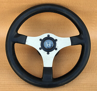 #ad Honda 3 Spokes Steering wheel with Boss kit Hub Adapter oem jdm used italy $120.00
