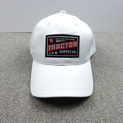 #ad #ad Tractor Supply Co Hat Adult One Size Adjustable Snapback White Trucker Cap $14.94