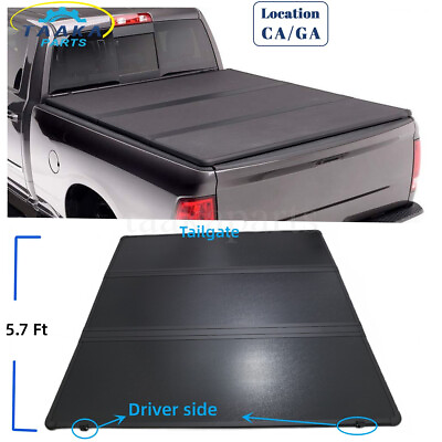 400LB 5.7 5.8ft 3Fold Hard Truck Bed Tonneau Cover For2009 2024 Dodge Ram 1500 #ad $335.99