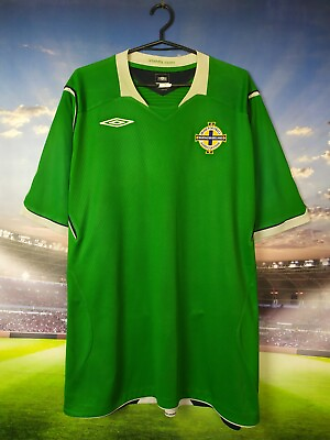 #ad Northern Ireland Home football shirt 2008 2010 Green Umbro Mens Size 2XL $44.99
