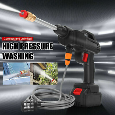 #ad Car Cordless Pressure Washer 22BAR High Pressure Washer Cleaning Spray Water Gun $137.75