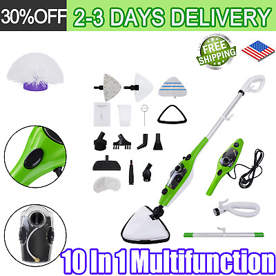 #ad Steam Mop 10 in 1 Cleaner for Hardwood Tile 3.5m Cable Adjustable Steam Modes $74.67