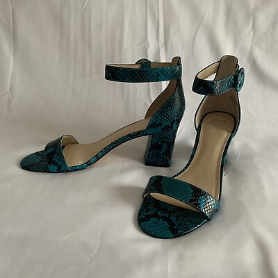 #ad teal snakeskin heels $40.00