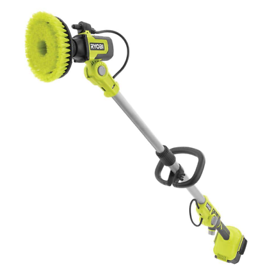 #ad RYOBI Soap Dispensing Telescoping Scrubber 18quot; Cordless Multisurface Tool Only $164.20