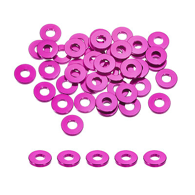 #ad Flat Washers Aluminium Alloy M5 Rose Red Washer for DIY Project 30Pcs AU $19.33