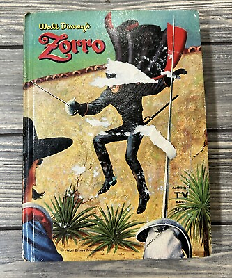 #ad Vintage 1958 Walt Disneys Zorro Book Told by Steve Frazee $8.99
