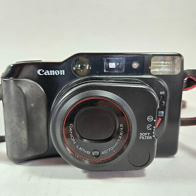 #ad Canon Sure Shot Tele 35mm Film Camera 40 70mm 1:2.8 4.9 w Soft Filter $74.99