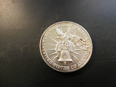 #ad #ad 1976 Bicentennial 1 Oz. .999 Silver Round Nevada Coin Mart USA Eagle Rare $55.00