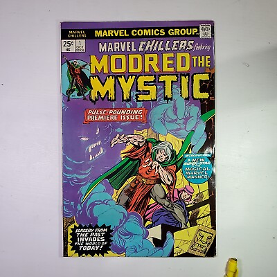 #ad #ad Marvel Chillers #1 Modred the Mystic 1975 Marvel KEY ISSUE Very Clean High $18.98