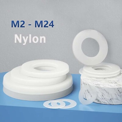 NYLON WASHERS FORM A FLAT PLASTIC WASHER M2M3M4M5M6M8M10M12 M24 DIN 125 #ad $100.75