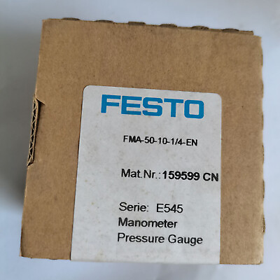 #ad 1pc New FESTO FMA 50 10 1 4 EN Pressure gauge in box Fast Shipping $51.69